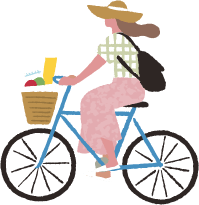 自転車に乗った人のイラスト